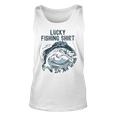 Lucky Fishing Shirt Do Not Wash Fisherman Dad Blue Unisex Tank Top