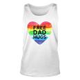 Mens Free Dad Hugs Rainbow Heart Flag Gay Lgbt Pride Month Unisex Tank Top