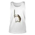 Mighty Hedgehog With Long Sword Unisex Tank Top