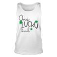 One Lucky Girl Funny St Patrick Day Unisex Tank Top