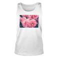 Pink Roses In Garden Unisex Tank Top