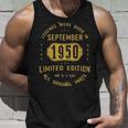 1950 September Birthday Gift 1950 September Limited Edition Unisex Tank Top Gifts for Him