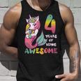 4 Years Old Girl Mermaid Unicorn 4Th Birthday Unicorn Party T-Shirt Unisex Tank Top Gifts for Him