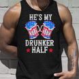 4Th Of July Matching Couple Hes Is My Drunker Half Unisex Tank Top Gifts for Him