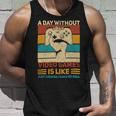 A Day Without Video Games Gamer Funny Gaming Apparel Vintage 10Xa40 Unisex Tank Top Gifts for Him