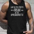 Accountant Lady In The Sheets Freak In The Spreadsheets Unisex Tank Top Gifts for Him