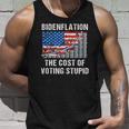 American Flag With Inflation Graph Funny Biden Flation Unisex Tank Top Gifts for Him