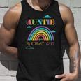 Auntie Of The Birthday Girl Rainbow Theme Matching Family Unisex Tank Top Gifts for Him