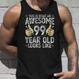 This Is What An Awesome 99 Years Old Looks Like 99Th Birthday Zip Tank Top Gifts for Him