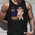 Bbq Beer Freedom Pig American Flag Unisex Tank Top Gifts for Him