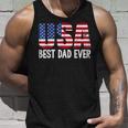 Best Dad Ever With Us American Flag Awesome Dads Family Unisex Tank Top Gifts for Him