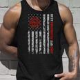 Best Firefighter Dad Ever American Flag Fireman Father Day Unisex Tank Top Gifts for Him