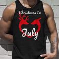 Christmas In July Cute Reindeer Hearts Graphic Top Unisex Tank Top Gifts for Him