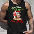 Christmas In July Santa Hawaiian Surfing Summer Surf Unisex Tank Top Gifts for Him