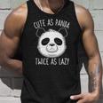Cute As Panda Twice As Lazy Funny Bear Lovers Activists Unisex Tank Top Gifts for Him