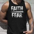 Distressed Faith Over Fear Believe In Him Unisex Tank Top Gifts for Him