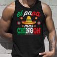 El Papa Mas Chingon Funny Mexican Dad Husband Regalo Flag V3 Unisex Tank Top Gifts for Him