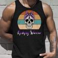 Epilepsy Warrior Skull Women Vintage Purple Ribbon Epilepsy Epilepsy Awareness V2 Unisex Tank Top Gifts for Him