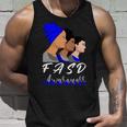 Fasd Awareness Blue And Grey Women Fetal Alcohol Spectrum Disorder Fetal Alcohol Spectrum Disorder Awareness Unisex Tank Top Gifts for Him