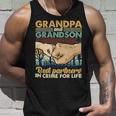 Father Grandpa And Grandson Best Partners In Crime For Life 113 Family Dad Unisex Tank Top Gifts for Him