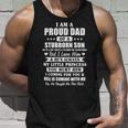 Father Grandpa I Am A Proud Dad I Have Stubborn Son Fathers Day21 Family Dad Unisex Tank Top Gifts for Him