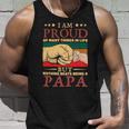 Father Grandpa I Am Proud Of Many Things In Life But Nothing Beats Being A Papa258 Family Dad Unisex Tank Top Gifts for Him