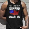 Mens My Favorite Future Nurse Calls Me Dad Usa Flag Fathers Day Tank Top Gifts for Him