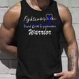 Fighter Vocal Cord Dysfunction Warrior Heartbeat Blue Ribbon Vcd Vocal Cord Dysfunction Awareness Unisex Tank Top Gifts for Him