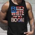 Fourth Of July Red White And Boom Fireworks Finale Usa Flag Unisex Tank Top Gifts for Him
