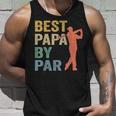 Funny Best Papa By Par Fathers Day Golf Gift Grandpa Unisex Tank Top Gifts for Him