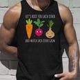 Funny Cute Lets Root For Each Other Vegetable Garden Lover Unisex Tank Top Gifts for Him