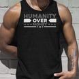 Funny Humanity Over Money Unisex Tank Top Gifts for Him