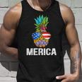Funny Patriotic Pineapple 4Th Of July America Usa Flag Unisex Tank Top Gifts for Him