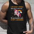 Funny Unicorn Kind Rainbow Graphic Plus Size Unisex Tank Top Gifts for Him