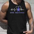 Gerd Awareness Heartbeat Periwinkle Blue Ribbon Gastroesophageal Reflux Disease Gerd Awareness Unisex Tank Top Gifts for Him