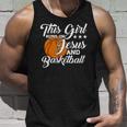 Womens This Girl Runs On Jesus And Basketball Christian Tank Top Gifts for Him