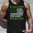 Glaucoma Warrior Usa Flag United States Flag Green Ribbon Glaucoma Glaucoma Awareness Unisex Tank Top Gifts for Him