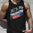 He Is My Firecracker 4Th Of July Funny Matching Couples Unisex Tank Top Gifts for Him