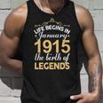 January 1915 Birthday Life Begins In January 1915 Unisex Tank Top Gifts for Him