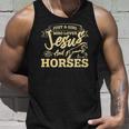 Jesus And Horses Horse Lover Girls Women Horseback Riding Unisex Tank Top Gifts for Him