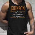 Johnson Name Gift Johnson The Man The Myth The Legend Unisex Tank Top Gifts for Him