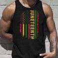 Juneteenth Us Flag Black King Melanin Dad Men Fathers Day Unisex Tank Top Gifts for Him