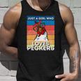 Just A Girl That Loves Peckers Funny Chicken Woman Tee Unisex Tank Top Gifts for Him