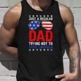 Just A Regular Dad Trying Not To Raise Liberals Voted Trump Unisex Tank Top Gifts for Him