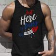 Just Here To Bang 4Th Of July Funny Fireworks Patriotic Unisex Tank Top Gifts for Him