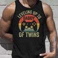 Leveling Up To Daddy Of Twins Expecting Dad Video Gamer Unisex Tank Top Gifts for Him