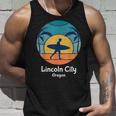 Lincoln City Oregon Surfing Surfer Vintage Sunset Surf Beach Unisex Tank Top Gifts for Him