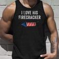 Womens I Love His Firecracker Matching Couple 4Th Of July Wife Gf Tank Top Gifts for Him