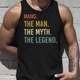 Mains Name Shirt Mains Family Name Unisex Tank Top Gifts for Him