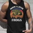 Man I Love Frogs Funny Retro Frog Unisex Tank Top Gifts for Him